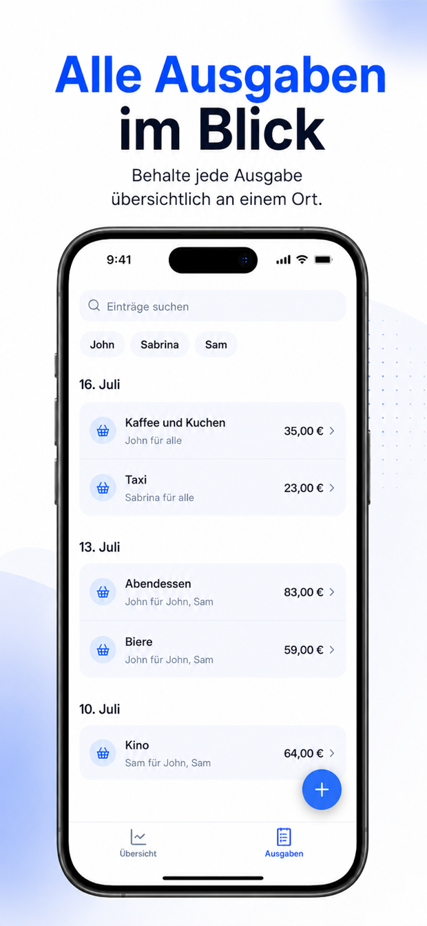Quitso – Ausgabenliste