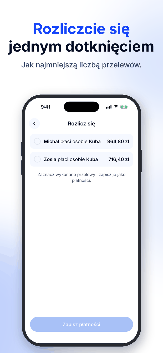 Quitso – lista rozliczeń